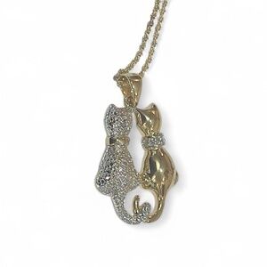 Cat Couple Pendant Necklace